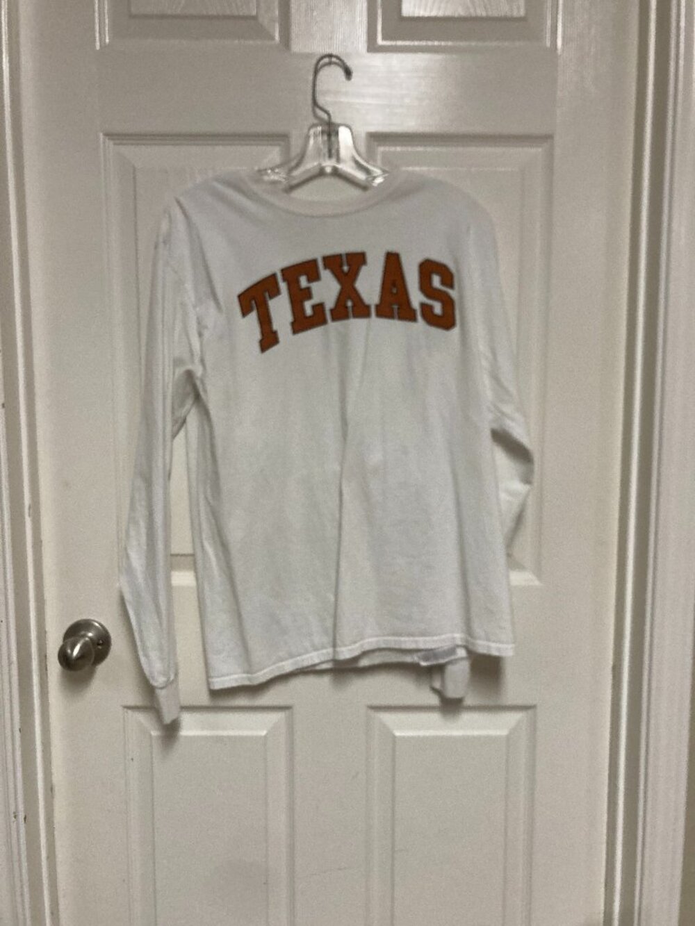 RUSSELL Texas Longhorns White Long Sleeve T-Shirt size medium (38-40) Men's